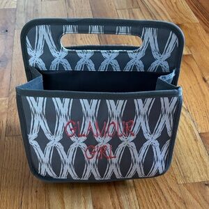 Thirty-One Glamour Girl Makeup Organizer - Gray and Red